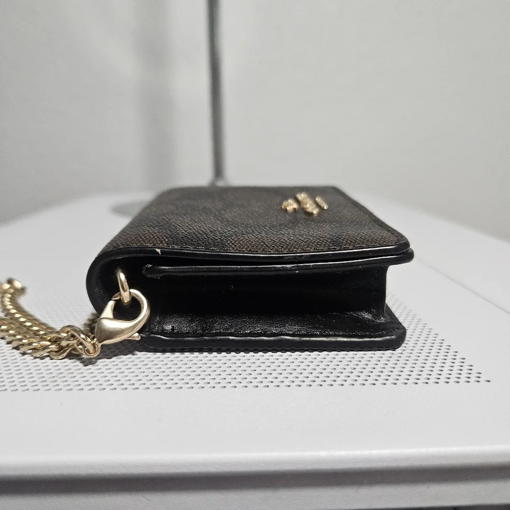 Coach Mini Wallet On A Chain In Signature Canvas - Picture 5 of 9